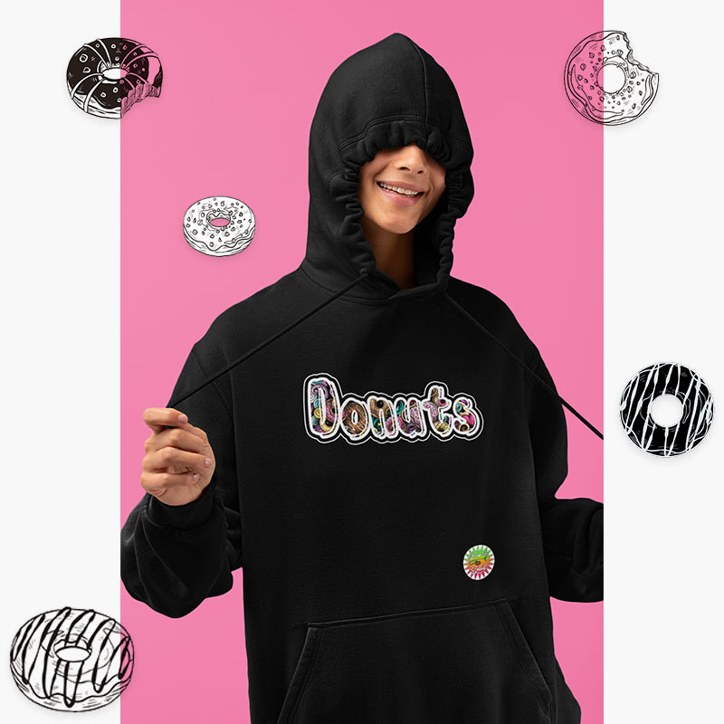 Sweat à capuche Bio - Femme - Donuts