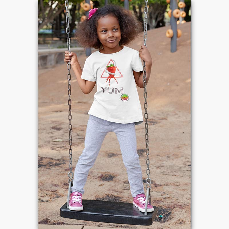 T-shirt Bio - Enfant/Adolescent - Fraise Yum