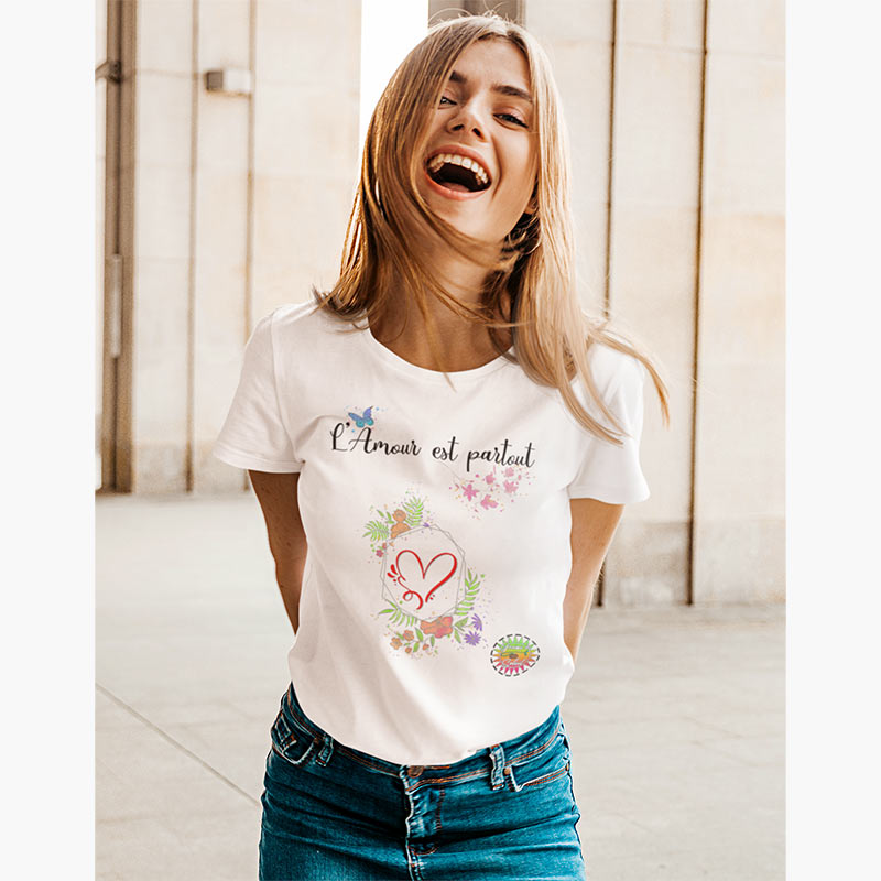 T-shirt Bio - Femme - l'Amour est Partout