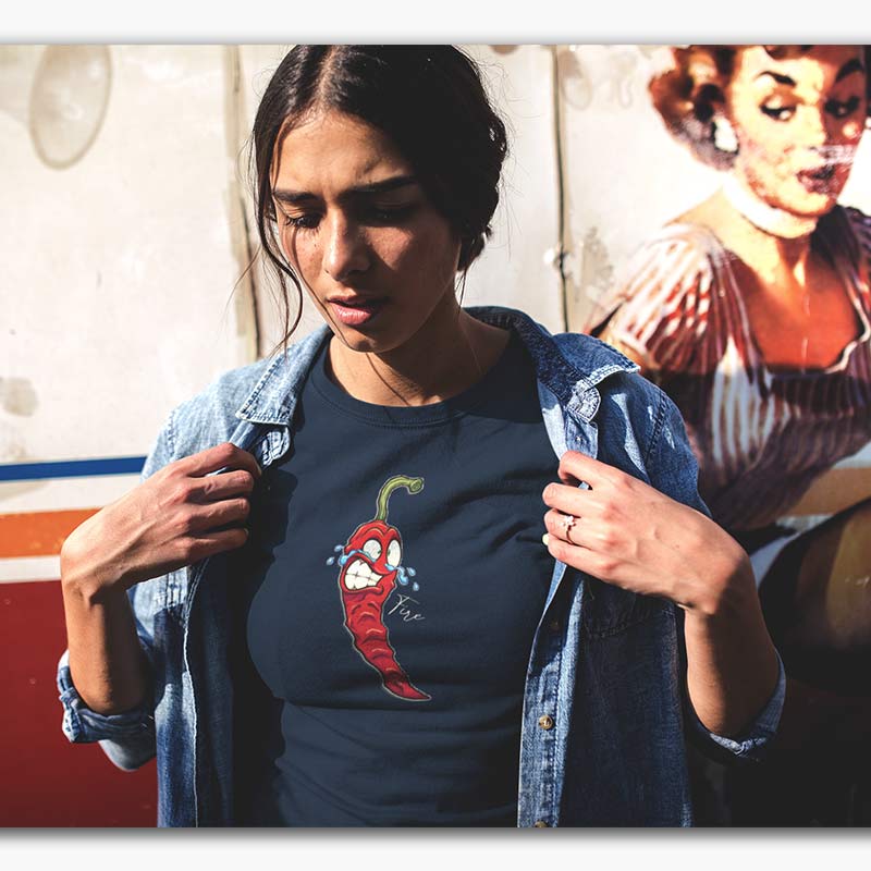 T-shirt Bio - Femme - Piment rouge