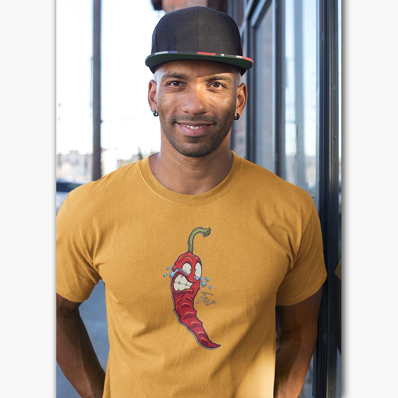 T-shirt Bio - Homme - Piment rouge