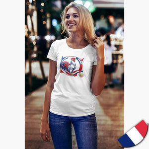 T-shirt Bio - Femme - [made in France] - Coq tricolore