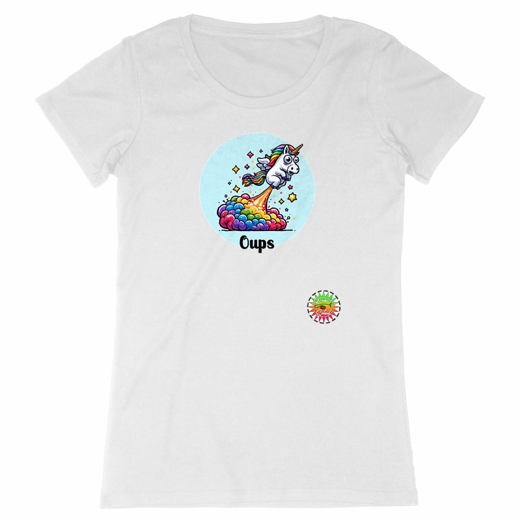 T-shirt Bio - Femme - Licorne oups