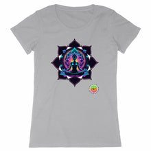 Charger l&#39;image dans la galerie, T-shirt Bio - Femme - Yoga lotus méditation
