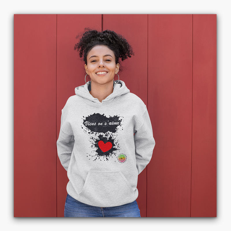 Sweat à capuche Bio Femme - Viens on s'aime