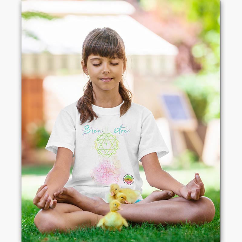 T-shirt Bio - Enfant/Adolescent - Lotus bien être