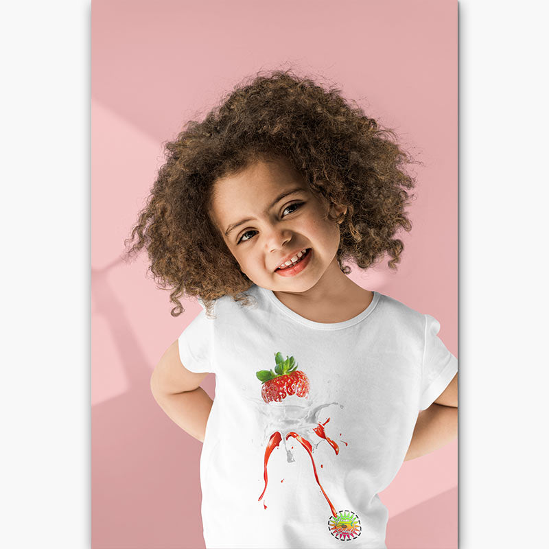 T-shirt Bio - Enfant/Adolescent - Fraise Splash
