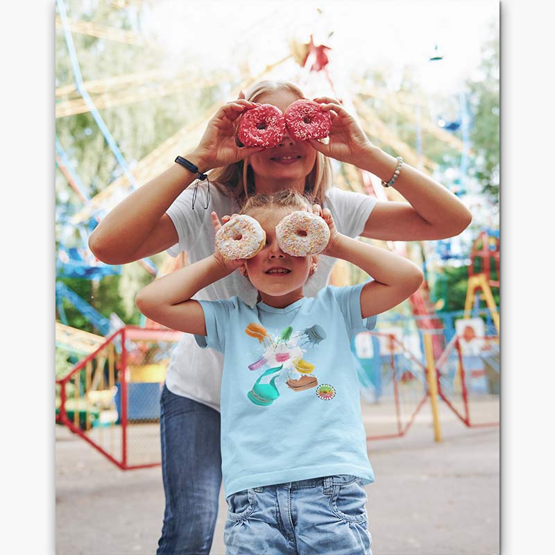 T-shirt Bio - Enfant/Adolescent - Macarons [variante]