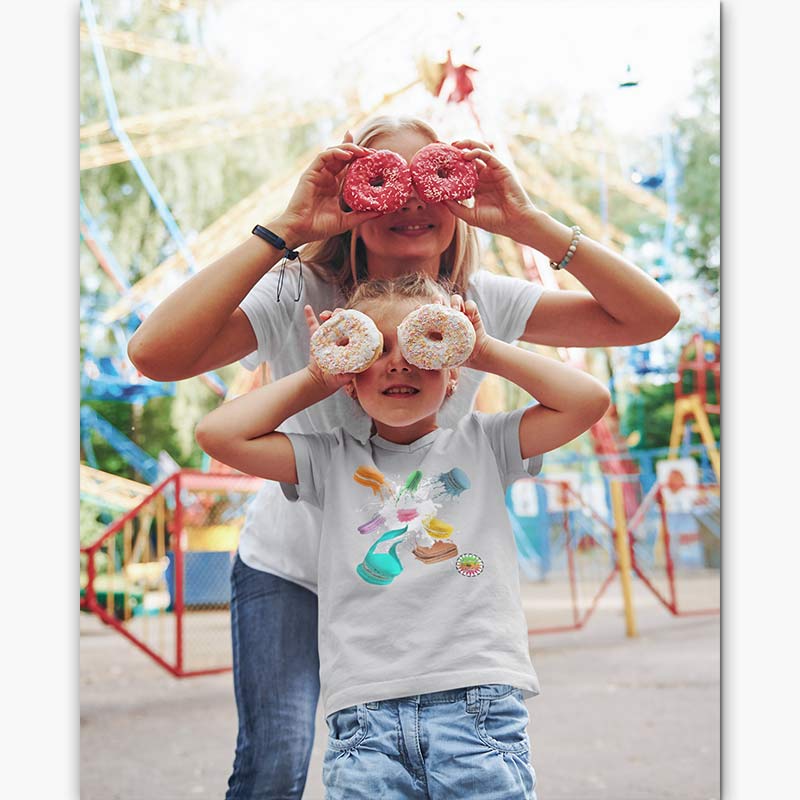 T-shirt Bio - Enfant/Adolescent - Macarons [variante]