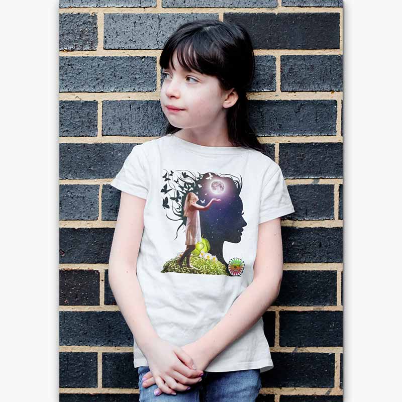 T-shirt Bio - Enfant/Adolescent- Papillon Lunaire