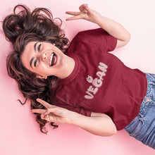 Charger l&#39;image dans la galerie, T-shirt Bio - Femme - Cochon Vegan