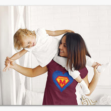 Charger l&#39;image dans la galerie, t-shirt Bio -  Femme - Super mom coeur V1