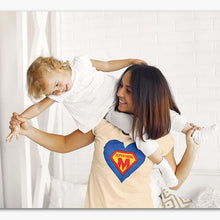 Charger l&#39;image dans la galerie, t-shirt Bio -  Femme - Super mom coeur V1