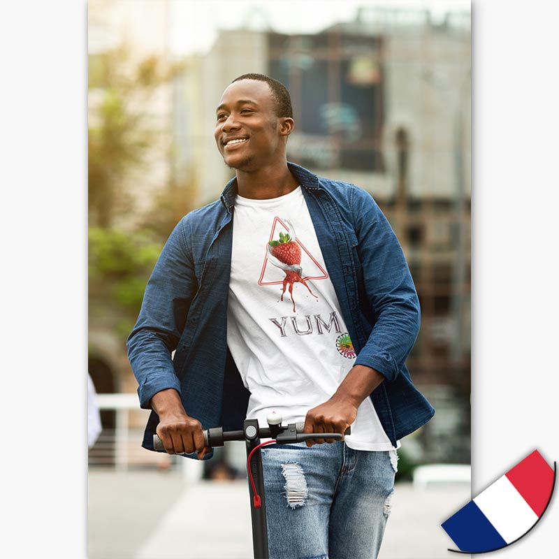 T-shirt Bio - Homme- [made in France] - Fraise Yum