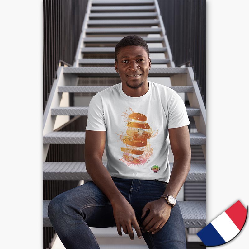 T-shirt Bio - Homme - [made in France] - Orange Splash