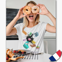 Charger l&#39;image dans la galerie, T-shirt Bio - Femme - [made in France] - Macarons