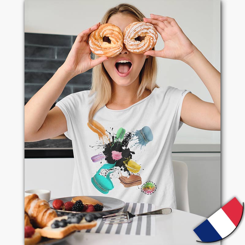 T-shirt Bio - Femme - [made in France] - Macarons
