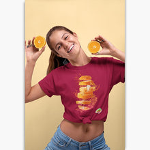 Charger l&#39;image dans la galerie, T-shirt Bio - Femme - Orange Splash