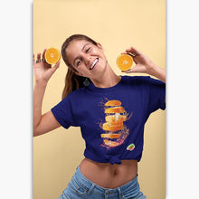 Charger l&#39;image dans la galerie, T-shirt Bio - Femme - Orange Splash