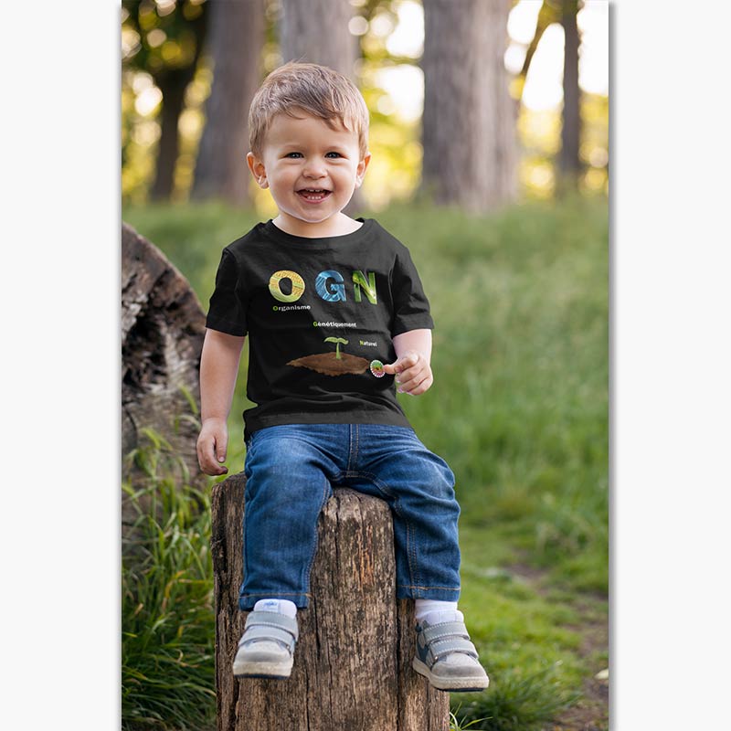 T-shirt Bio - Enfant/Adolescent - OGN (Noir)