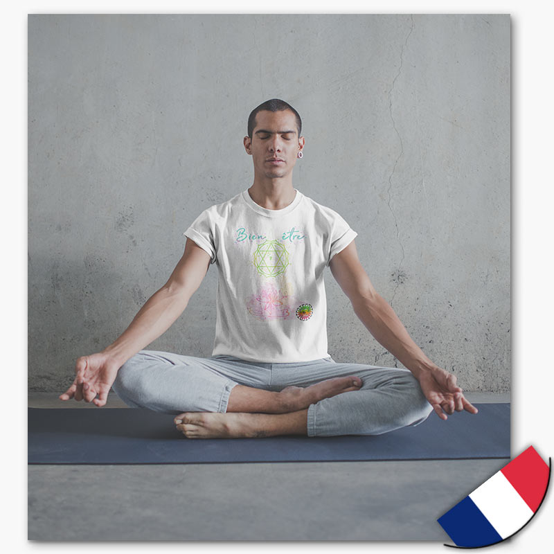 T-shirt Bio - Homme - [made in France] - Lotus bien être