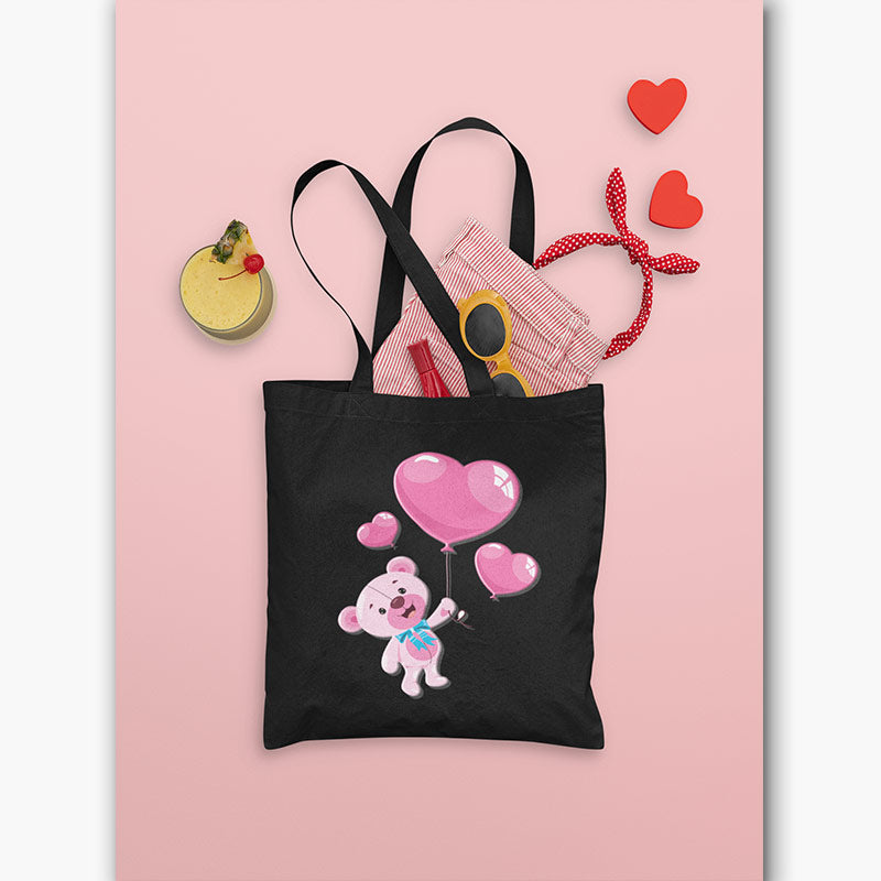Tote bag Bio 100% recyclé - Coeur de nounours